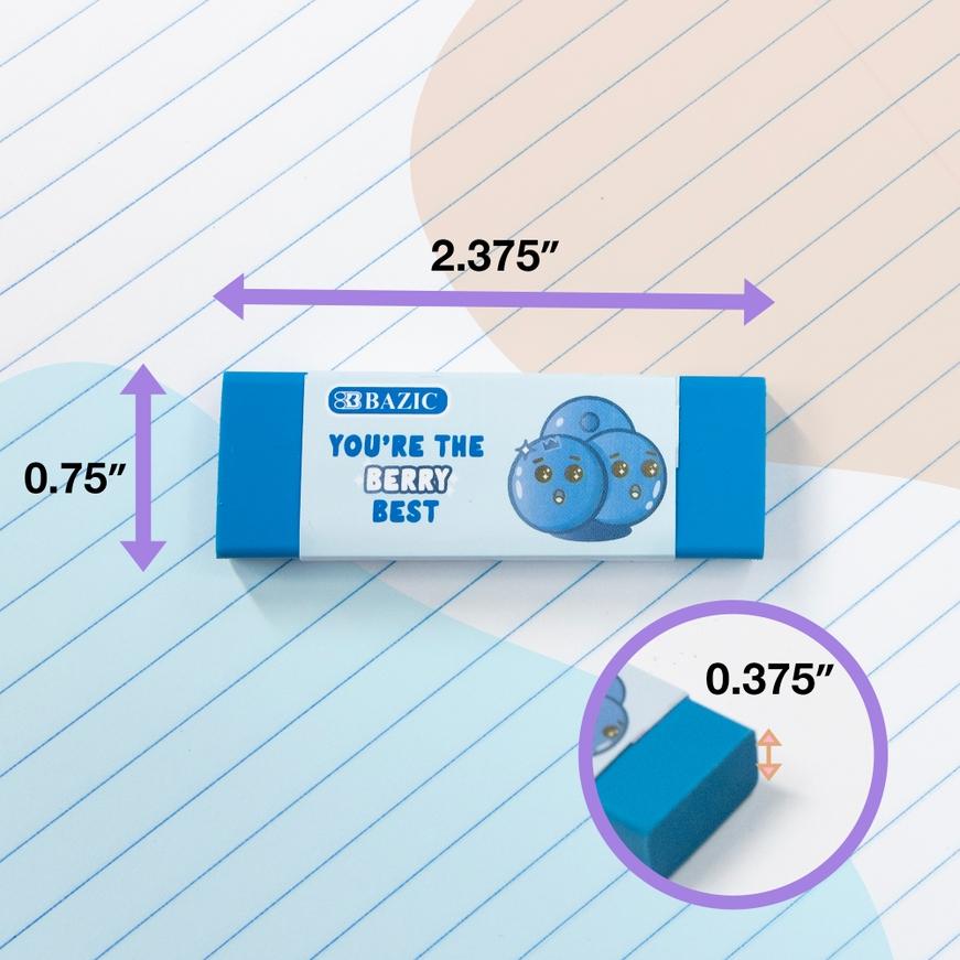 Bazic Fruit Scented Eraser 5 Pack - 2222 Bazic Fruit Scented Eraser 5 Pack - 2222