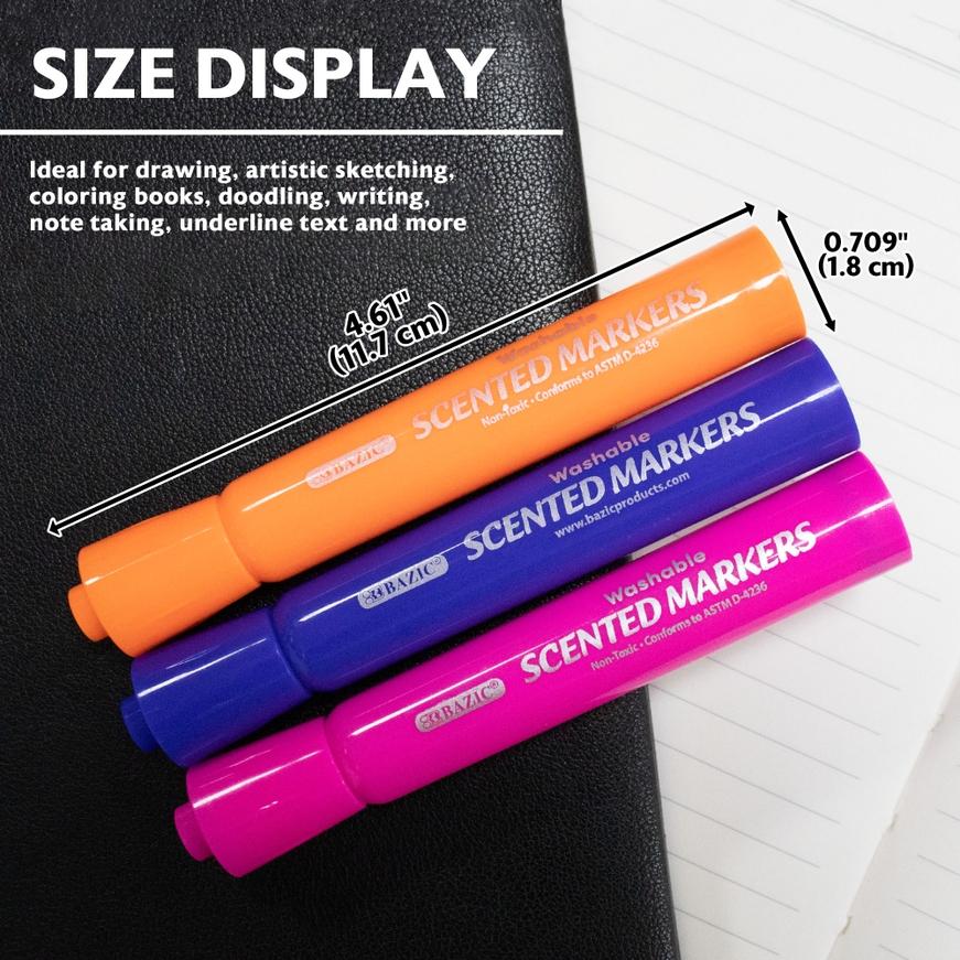 Bazic Washable Scented Marker 10 Pack - 1286 Bazic Washable Scented Marker 10 Pack - 1286