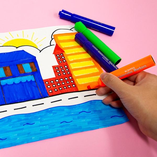 Bazic Washable Scented Marker 10 Pack - 1286 Bazic Washable Scented Marker 10 Pack - 1286