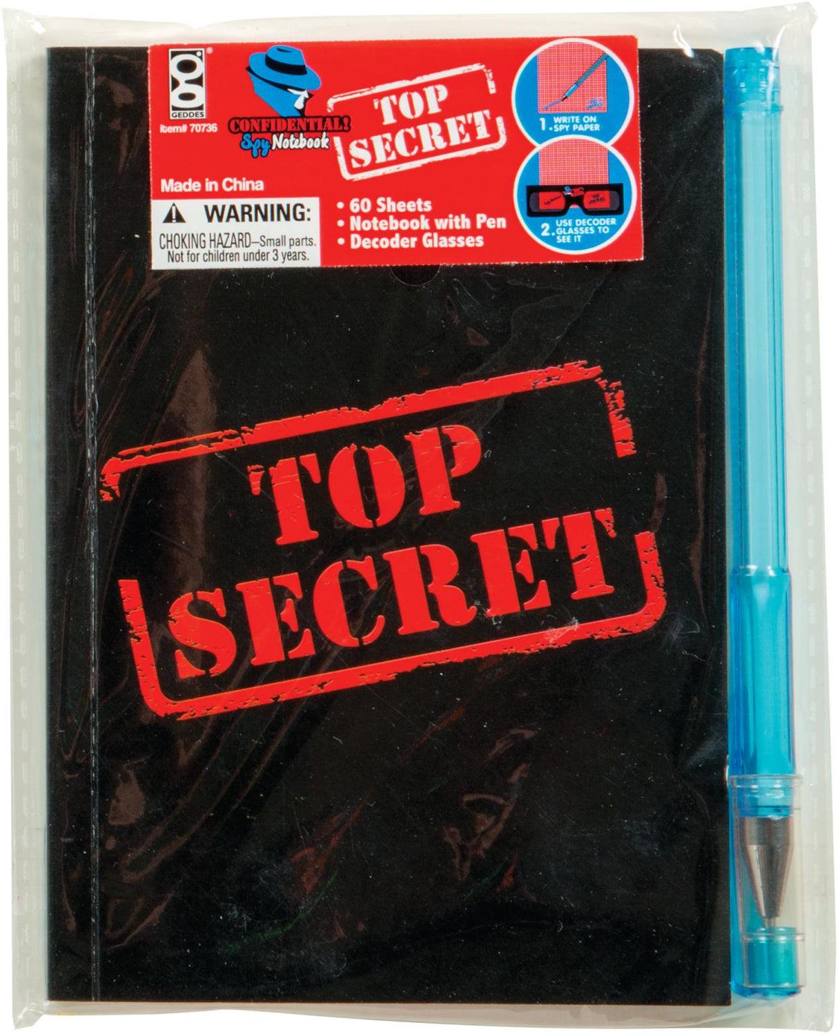 ShirtStop Top Secret Confidential Spy Notebook - 70736 ShirtStop Top Secret Confidential Spy Notebook - 70736