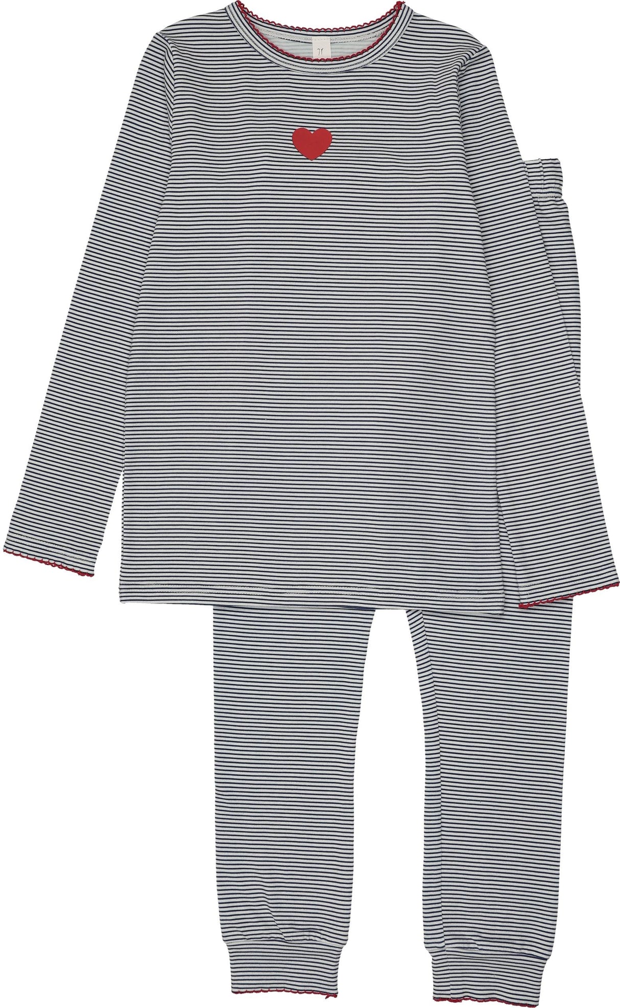 Bopop Girls Cotton Pinstripe Heart Pajamas - PL751 Bopop Girls Cotton Pinstripe Heart Pajamas - PL751