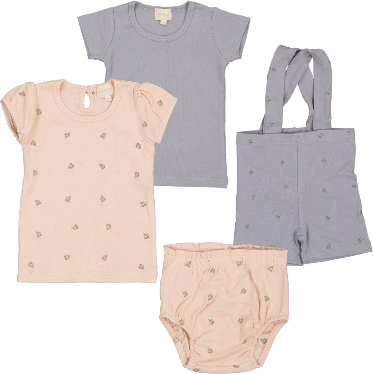 Ely's & Co Baby Boys Girls Embroidered Outfit - SS25-002 Ely's & Co Baby Boys Girls Embroidered Outfit - SS25-002