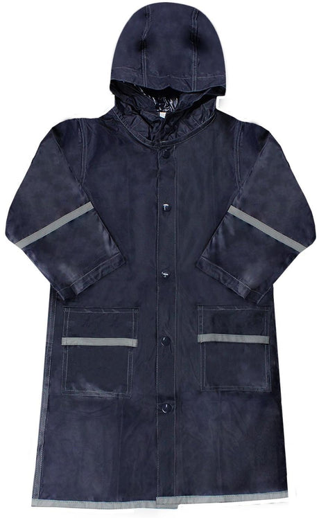 La Mart Boys Navy Blue Reflecting Raincoat - 350