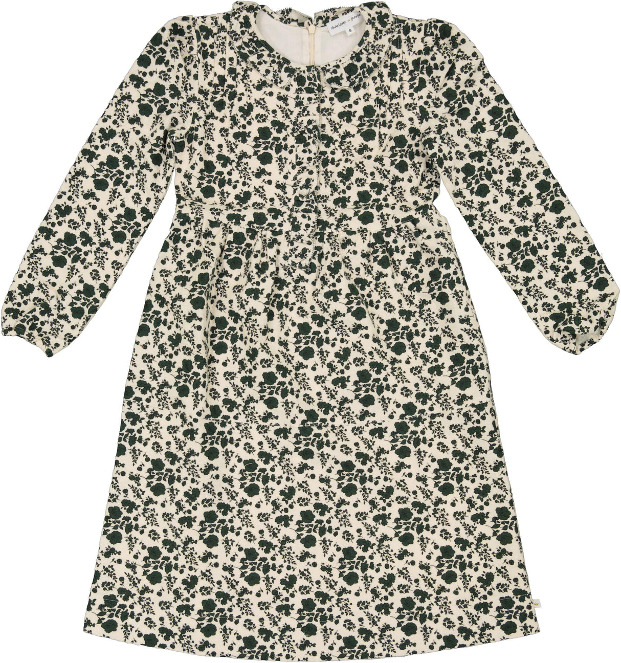 Charlotte & George Girls Woven Flannel Flower Print Dress - WB5CP7241D Charlotte & George Girls Woven Flannel Flower Print Dress - WB5CP7241D