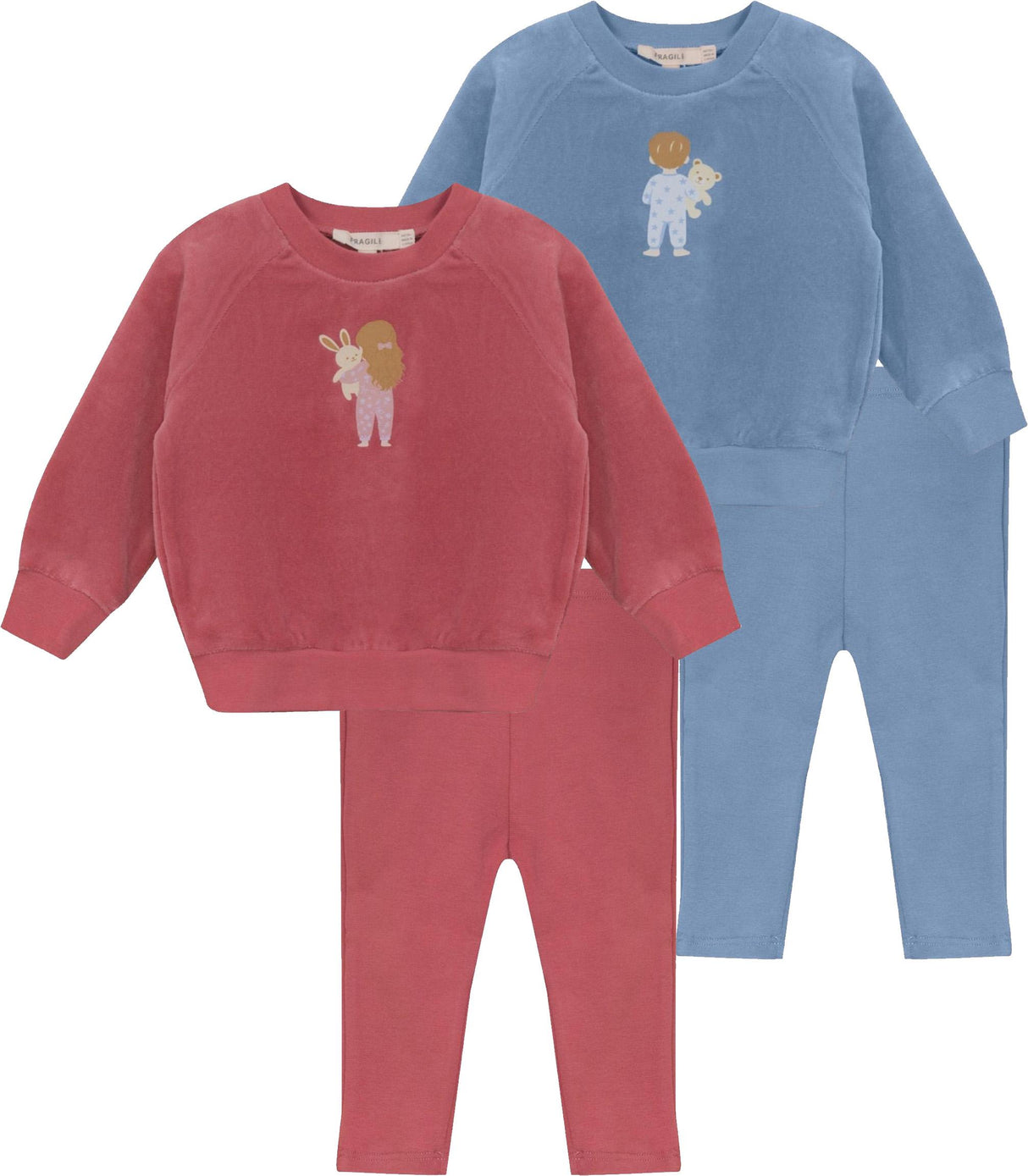 Fragile Boys Girls Velour Set - WB6CP7473E Fragile Boys Girls Velour Set - WB6CP7473E