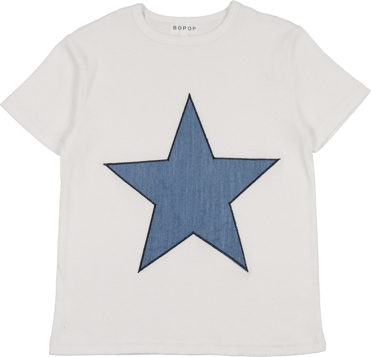 Bopop Boys Denim Star Short Sleeve T-shirt - TR247 Bopop Boys Denim Star Short Sleeve T-shirt - TR247