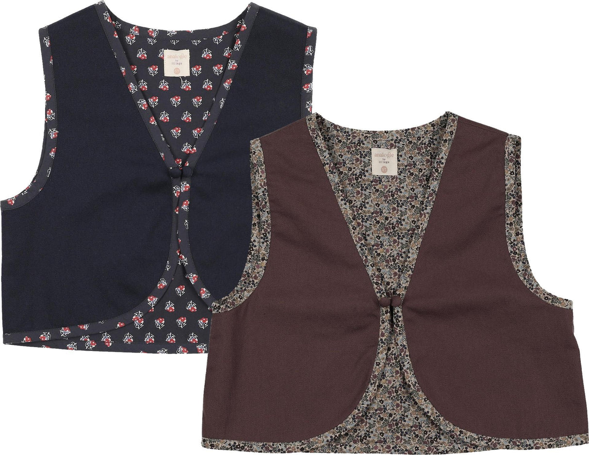 Analogie by Lil Legs Home Garden Collection Boys Girls Contrast Trim Vest - AF26T724 Analogie by Lil Legs Home Garden Collection Boys Girls Contrast Trim Vest - AF26T724