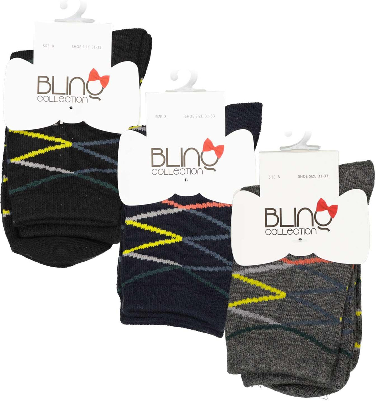 BlinQ Boys ZigZag Dress Socks - 942 BlinQ Boys ZigZag Dress Socks - 942