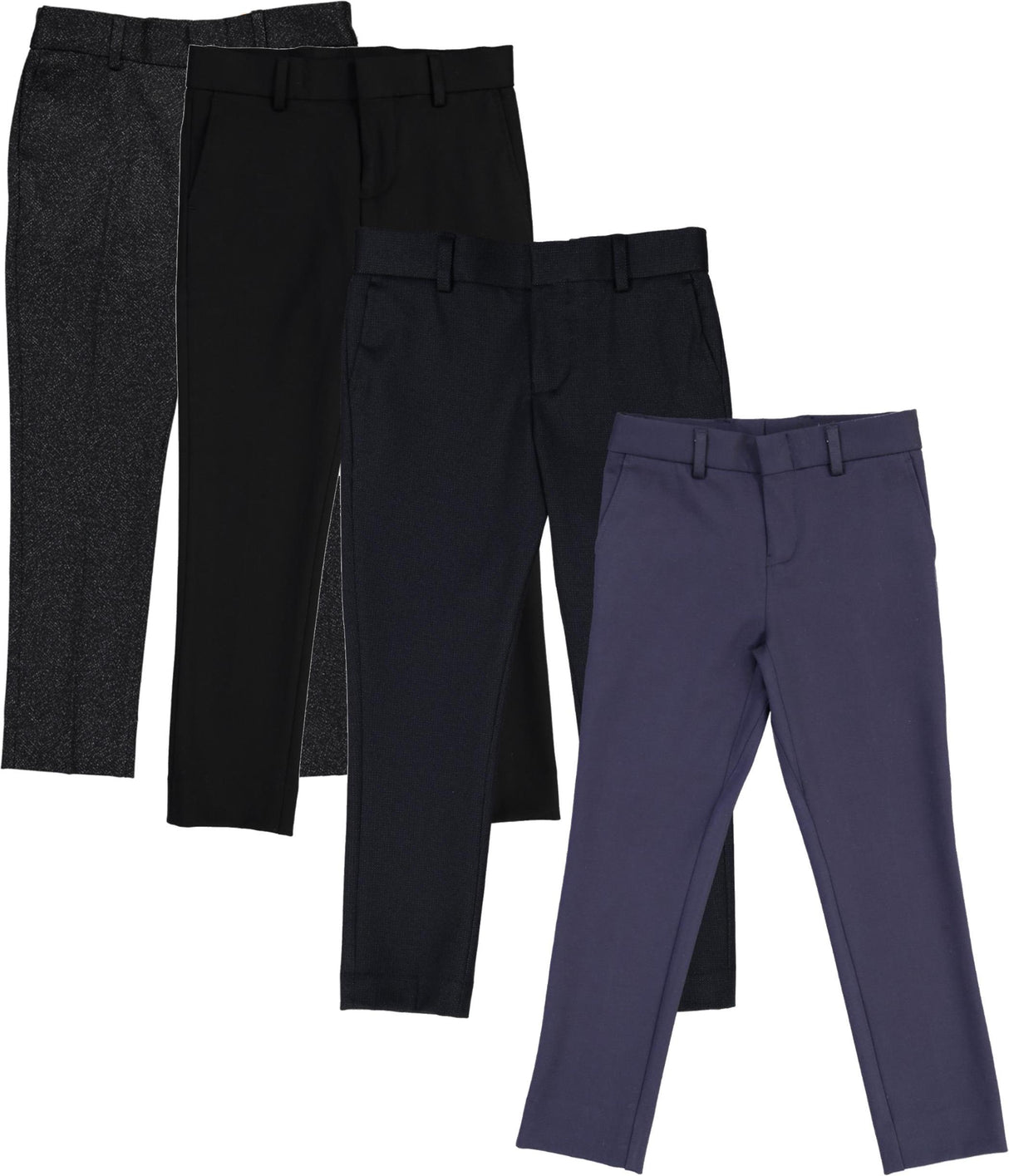T.O. Collection Boys Flat Front Knit Stretch Dress Pants - A78093 T.O. Collection Boys Flat Front Knit Stretch Dress Pants - A78093