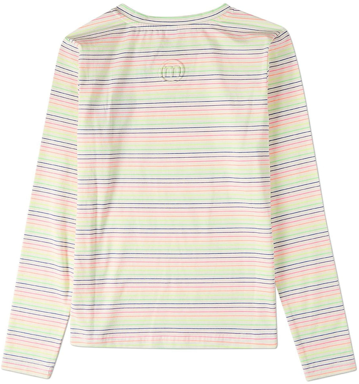 Memoi Girls Teens Bright Striped V-neck Long Sleeve T-shirt - MKC-113 Memoi Girls Teens Bright Striped V-neck Long Sleeve T-shirt - MKC-113