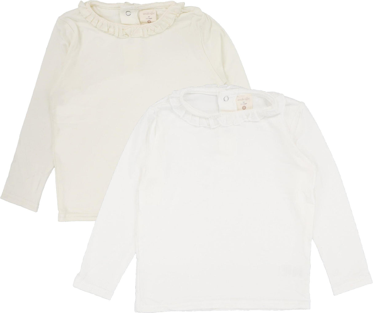 Lil Legs Bamboo Collection Toddler Girls Long Sleeve Layering Ruffle Tee T-shirt - RO Lil Legs Bamboo Collection Toddler Girls Long Sleeve Layering Ruffle Tee T-shirt - RO
