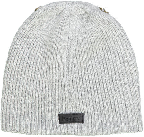 Maniere Unisex Child Wool Blend Knit Beanie Hat With Double Snap for Pompoms - DRF18BL