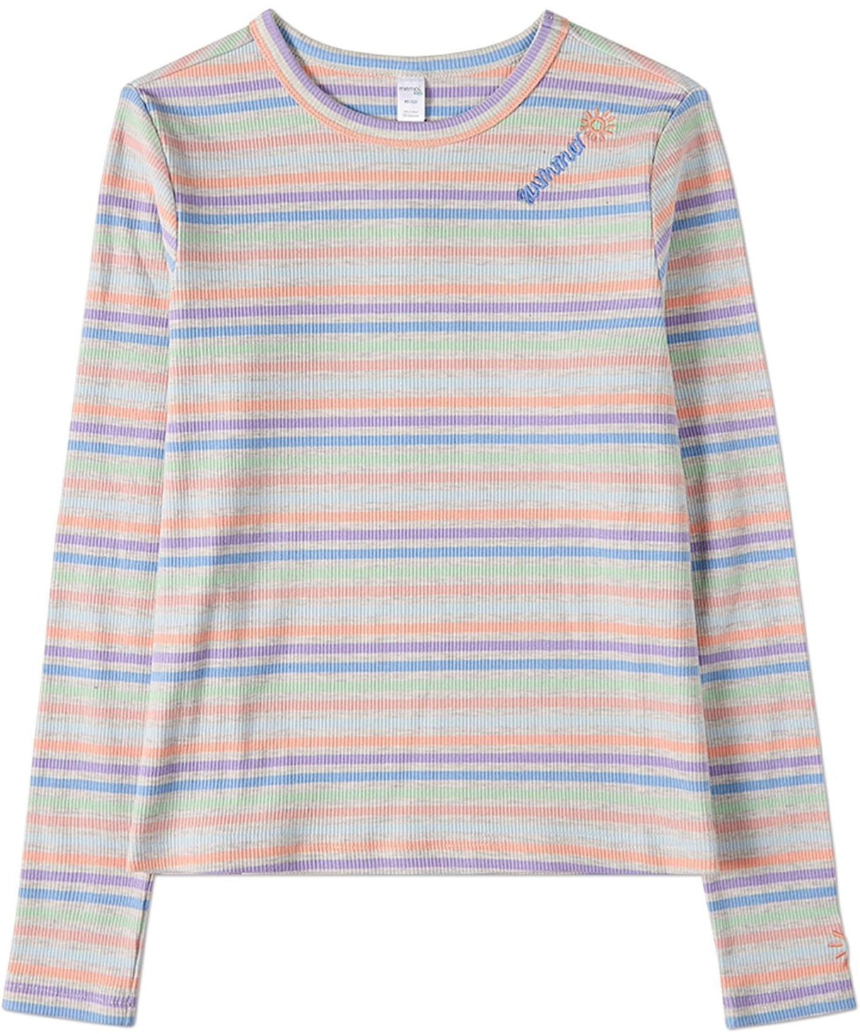 Memoi Girls Teens Summer Sun Striped Long Sleeve T-shirt - MKC-114 Memoi Girls Teens Summer Sun Striped Long Sleeve T-shirt - MKC-114