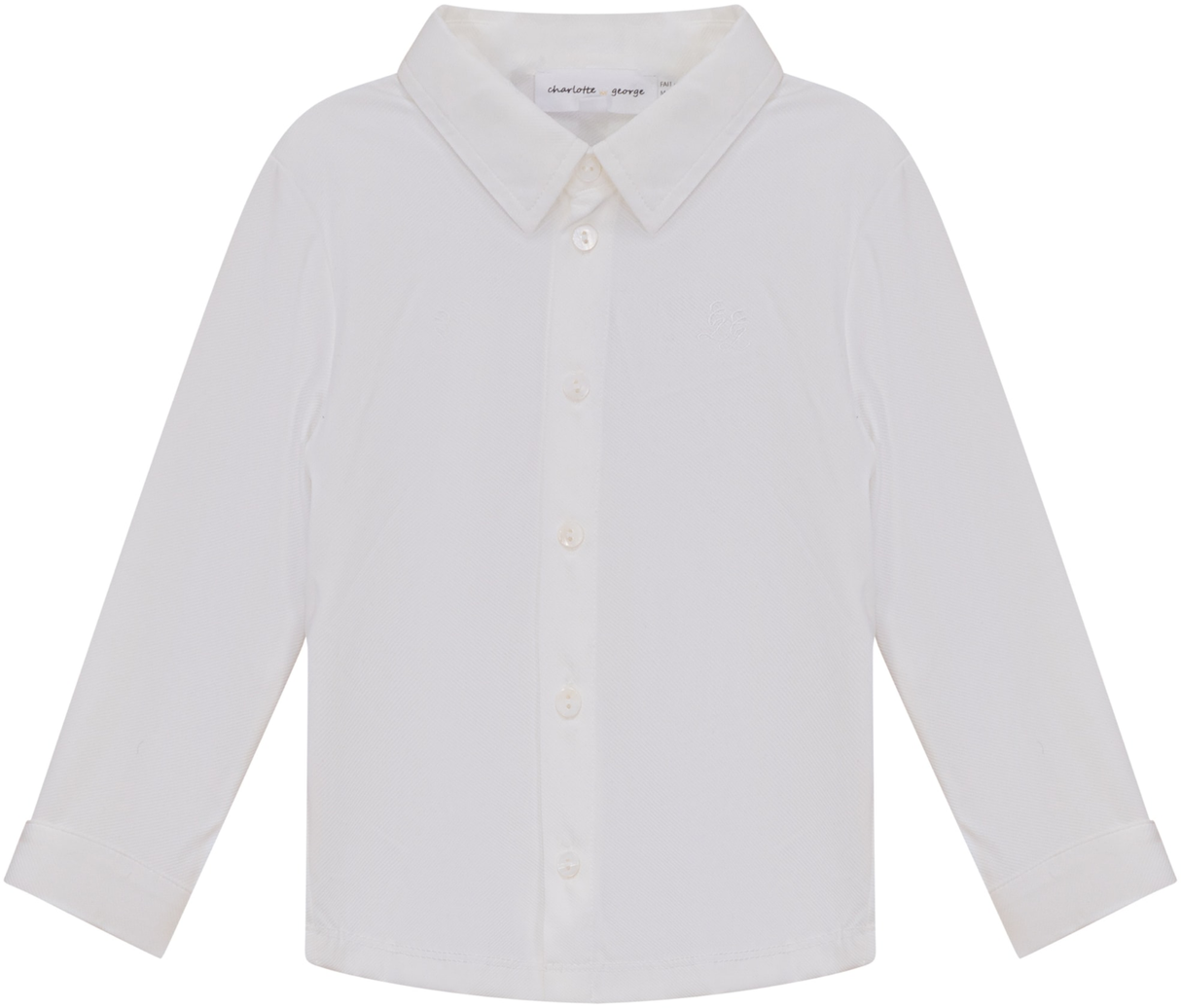 Charlotte & George Boys Textured Stretch Long Sleeve Dress Shirt - WB6CP7482 Charlotte & George Boys Textured Stretch Long Sleeve Dress Shirt - WB6CP7482