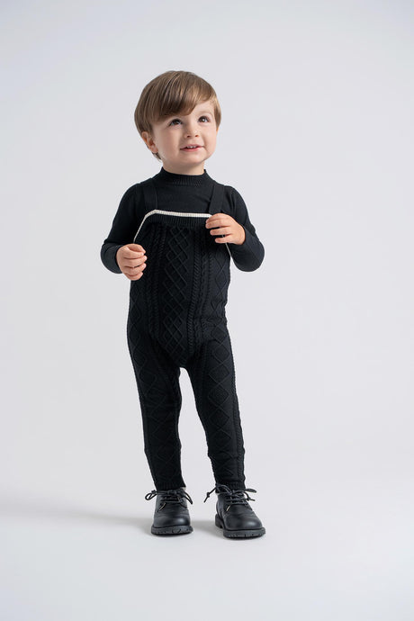 Mr. Mr. Baby Boys Contrast Knit Outfit - WB5CY2755O Mr. Mr. Baby Boys Contrast Knit Outfit - WB5CY2755O