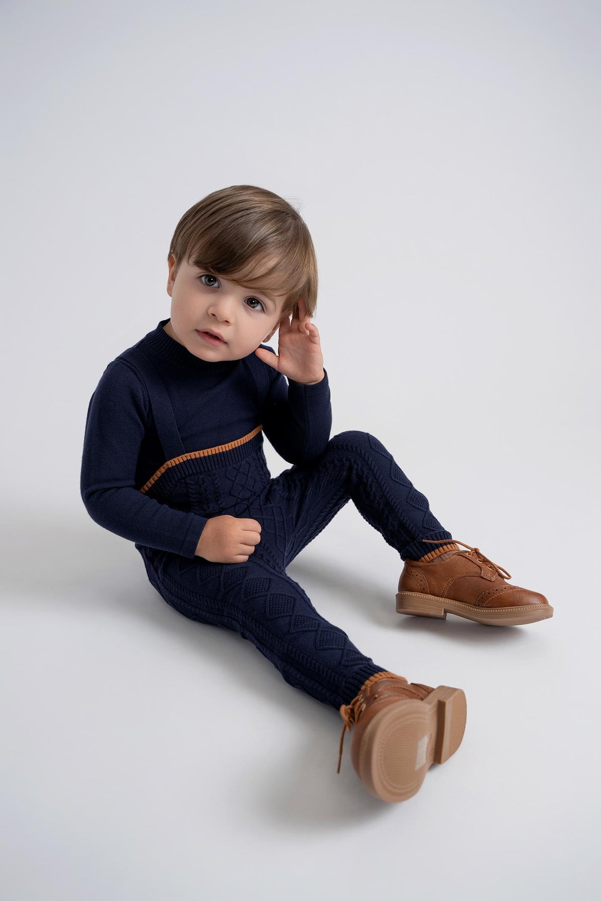 Mr. Mr. Baby Boys Contrast Knit Outfit - WB5CY2755O Mr. Mr. Baby Boys Contrast Knit Outfit - WB5CY2755O
