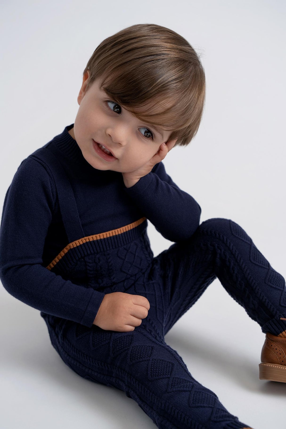 Mr. Mr. Baby Boys Contrast Knit Outfit - WB5CY2755O Mr. Mr. Baby Boys Contrast Knit Outfit - WB5CY2755O