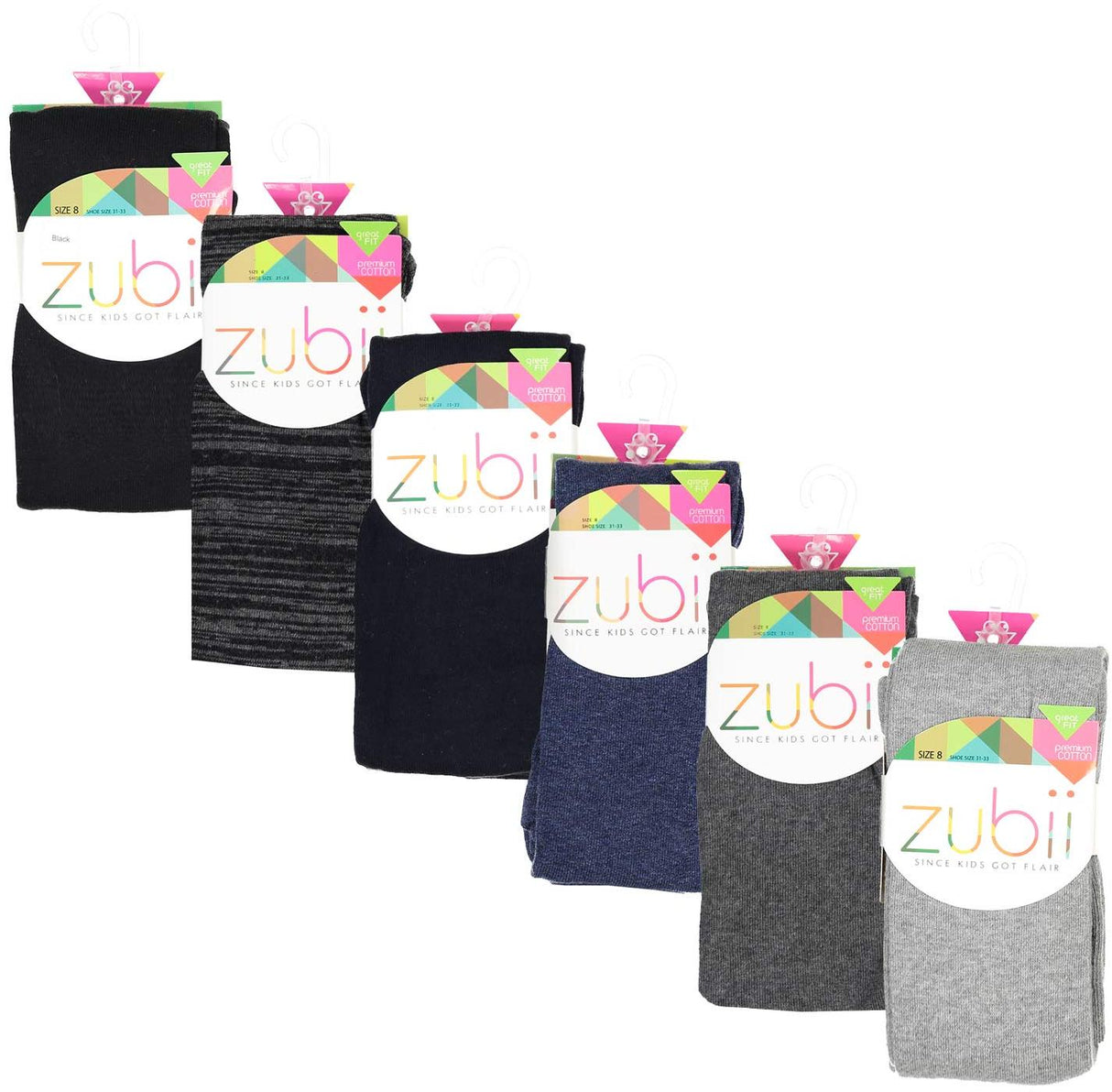 Zubii Girls Basic Cotton Tights - 110 Zubii Girls Basic Cotton Tights - 110