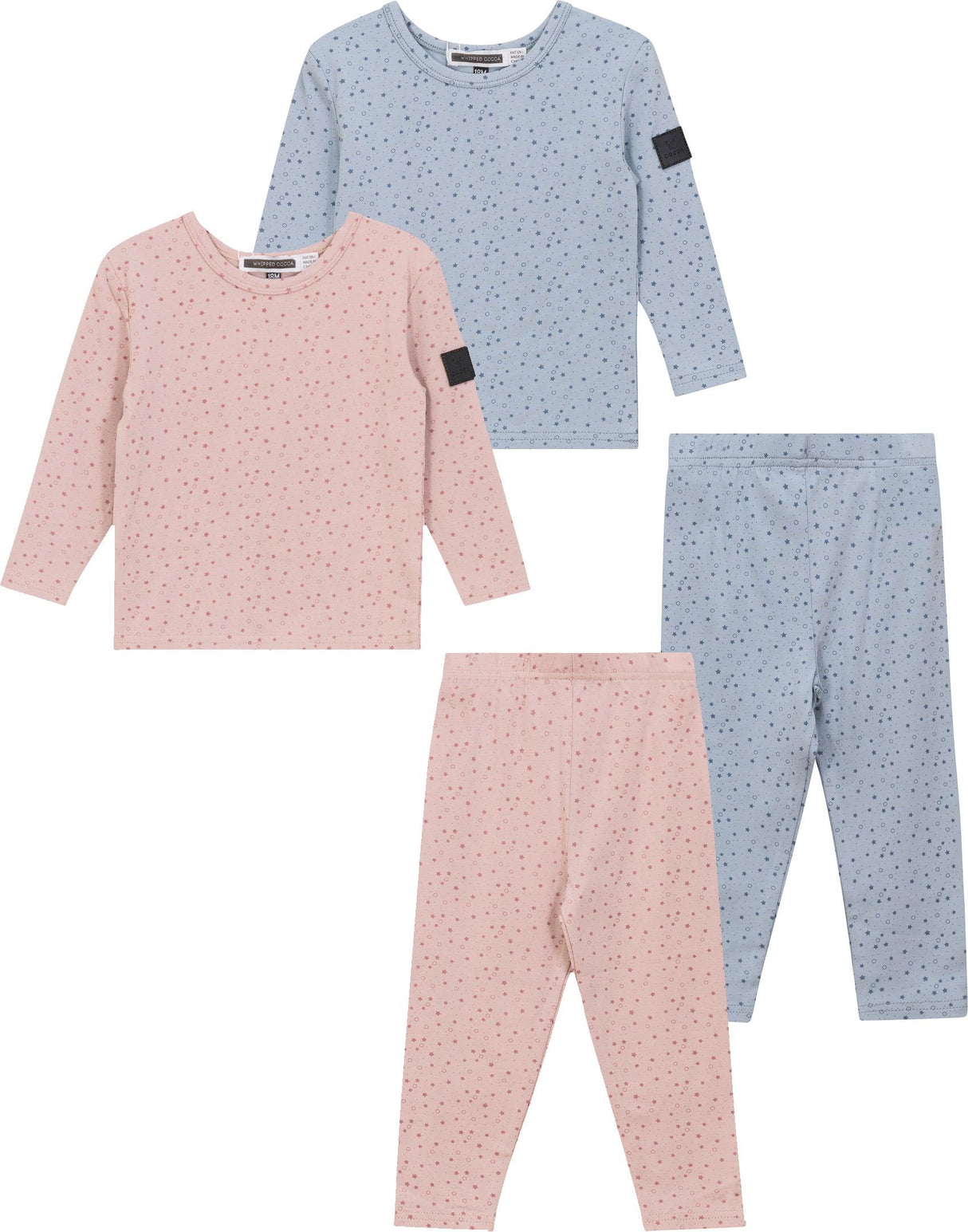 Whipped Cocoa Boys Girls Star Print Modal Pajamas - SB5CY2550E Whipped Cocoa Boys Girls Star Print Modal Pajamas - SB5CY2550E