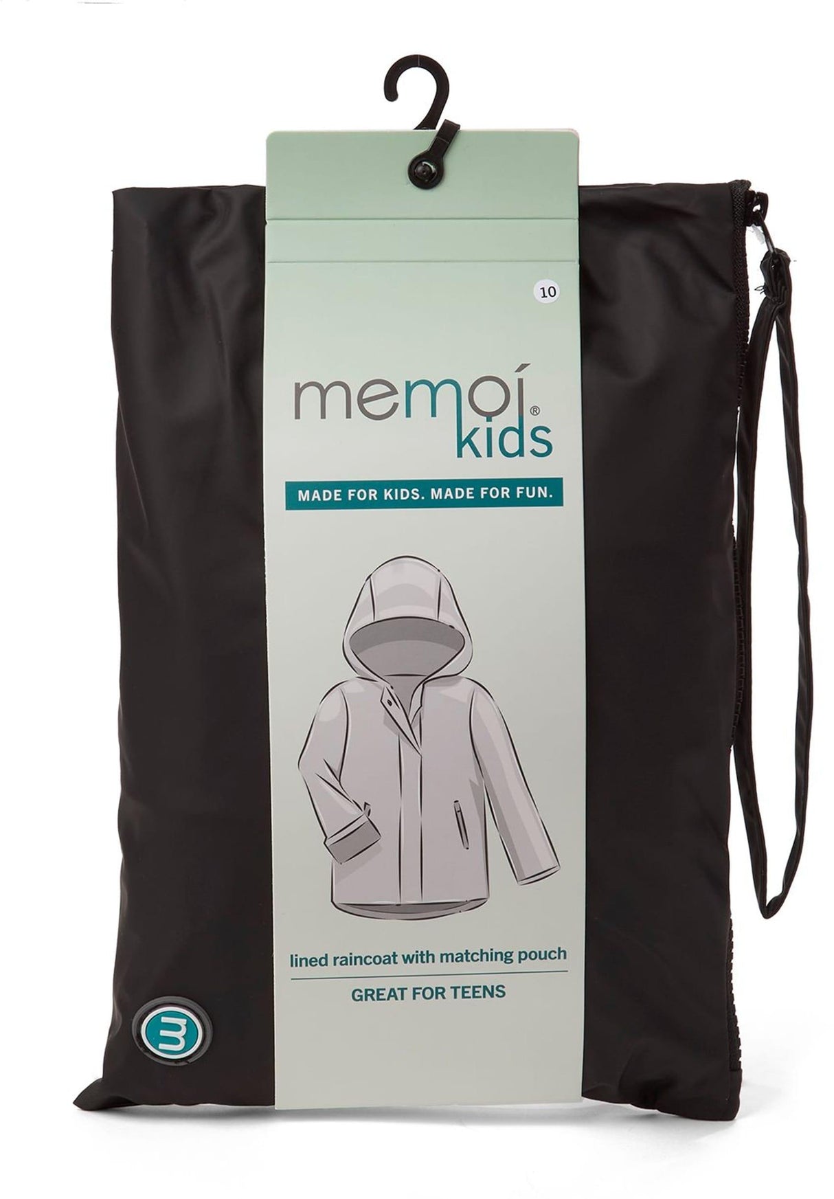 Memoi Boys Girls Classic Lined Raincoat with Pouch - MKA-1002 Memoi Boys Girls Classic Lined Raincoat with Pouch - MKA-1002