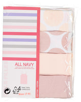 All Navy Girls Dot Print Tank Undershirts  4 Pack - TW21-GDTST