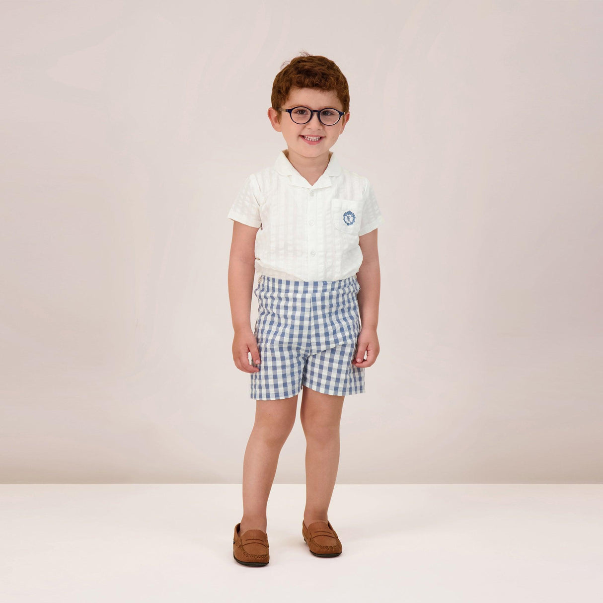Analogie by Lil Legs Dressy Collection Boys Seersucker Short Sleeve Dress Shirt - DSS Analogie by Lil Legs Dressy Collection Boys Seersucker Short Sleeve Dress Shirt - DSS