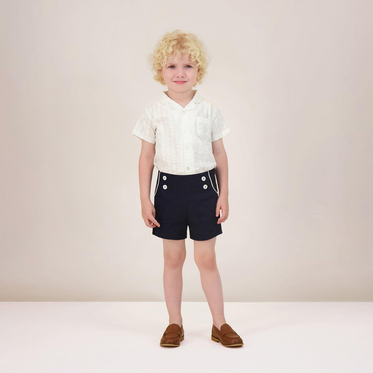 Analogie by Lil Legs Dressy Collection Boys Seersucker Short Sleeve Dress Shirt - DSS Analogie by Lil Legs Dressy Collection Boys Seersucker Short Sleeve Dress Shirt - DSS