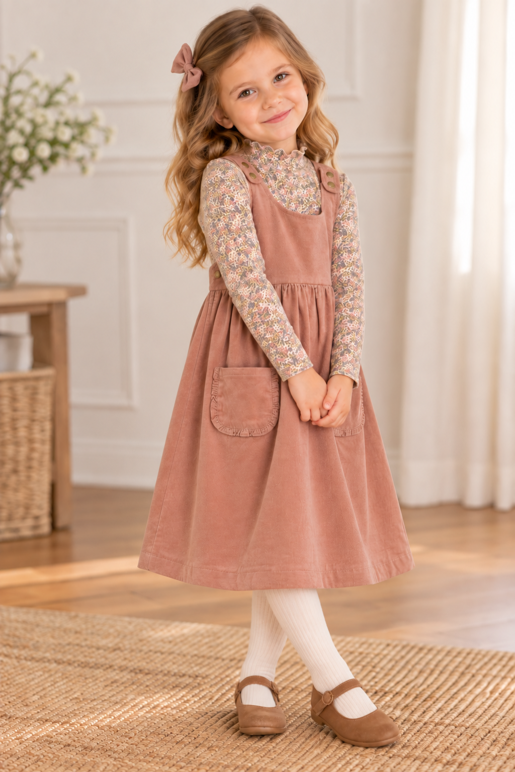 Ely's & Co Girls Liberty Floral Mockneck - AW26-0043 Ely's & Co Girls Liberty Floral Mockneck - AW26-0043