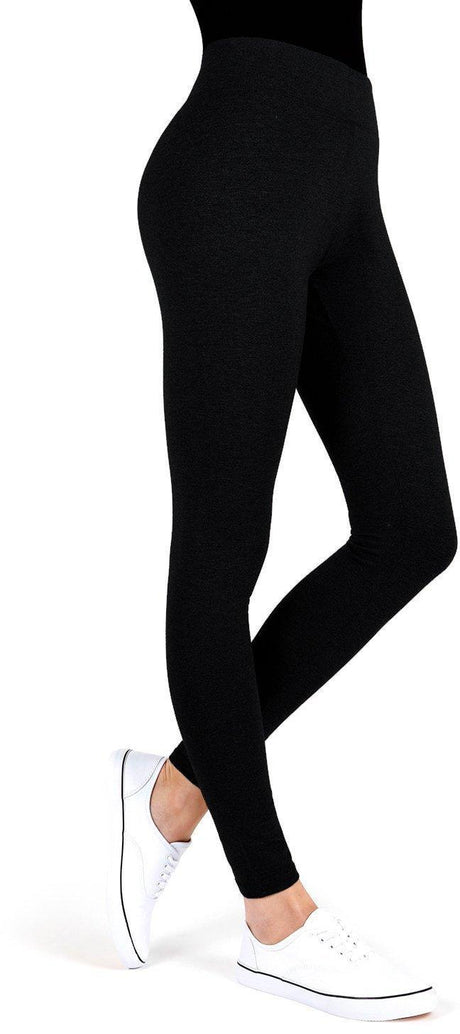 Memoi Womens Cotton Everyday Basic Leggings Yoga Pants - MQ-006