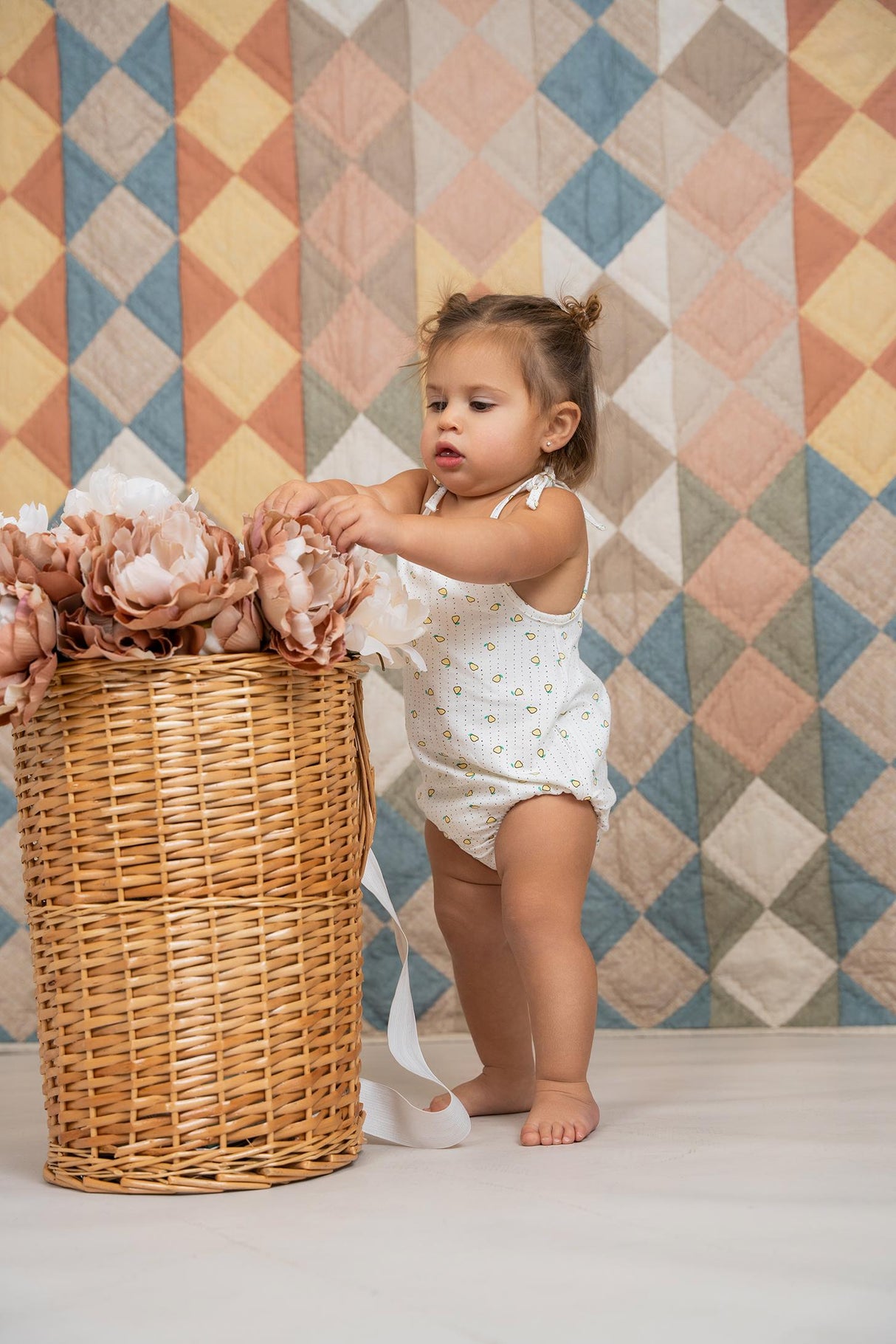 Puddles Baby Girls Fruit Print Bubble Romper - SB5CY2571 Puddles Baby Girls Fruit Print Bubble Romper - SB5CY2571