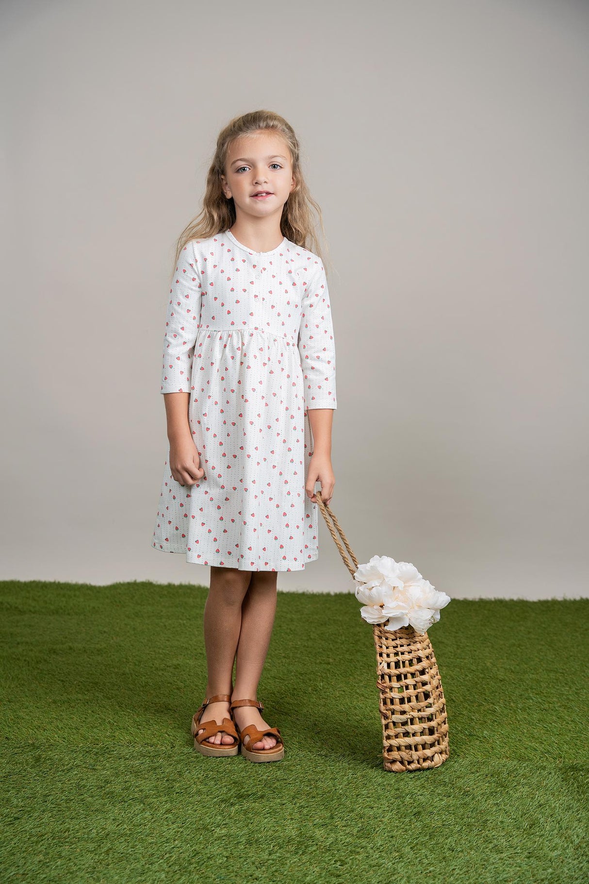 Puddles Girls Fruit Print Dress - SB5CY2571D Puddles Girls Fruit Print Dress - SB5CY2571D