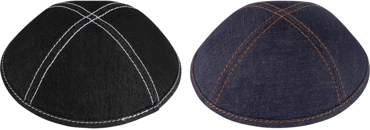 iKippah Boys Denim w/ Double Stitching Yarmulka iKippah Boys Denim w/ Double Stitching Yarmulka