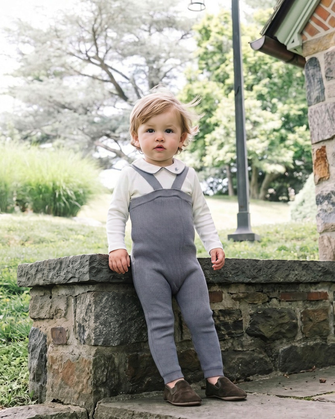 Analogie by Lil Legs Signature Collection Baby Boys Girls Peter Pan Piping Bodysuit - AF26R627 Analogie by Lil Legs Signature Collection Baby Boys Girls Peter Pan Piping Bodysuit - AF26R627
