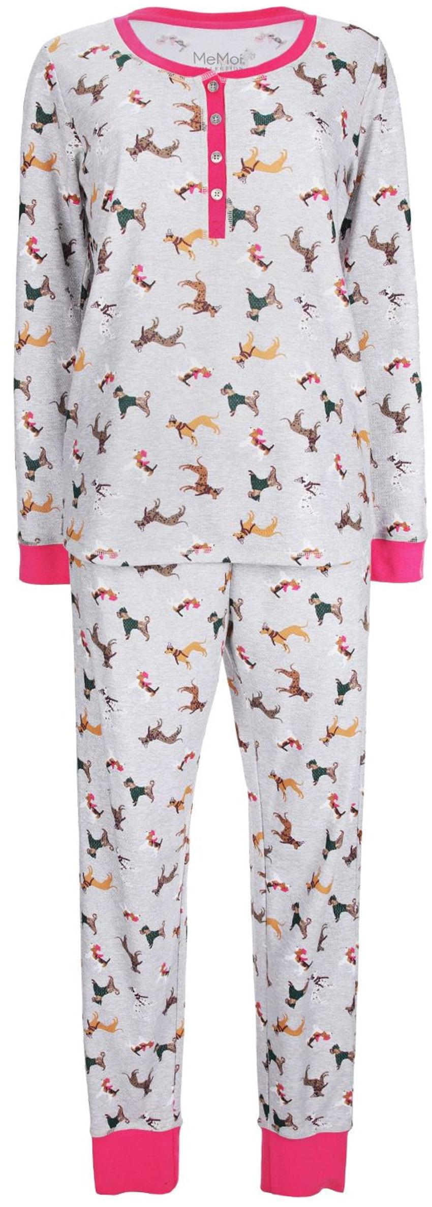 Memoi Teens/Womens Dog Print 2 Piece Pajama Set - CPJ07718 Memoi Teens/Womens Dog Print 2 Piece Pajama Set - CPJ07718