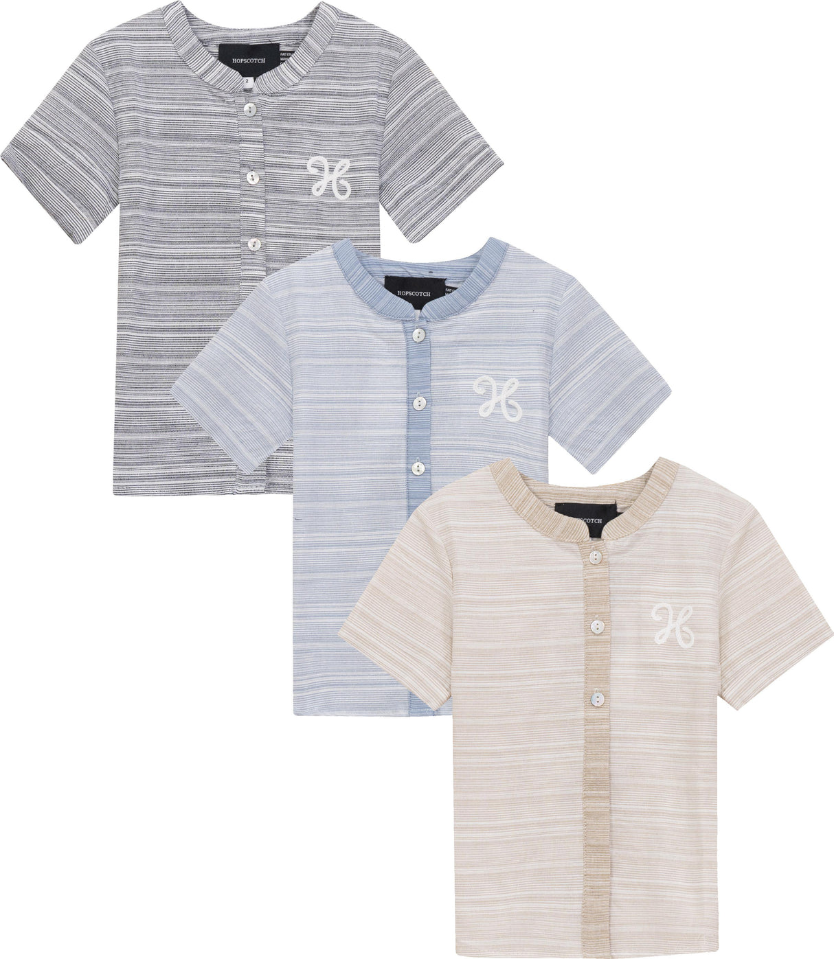 Hopscotch Boys Woven Stripe Short Sleeve Dress Shirt - SB5CP7143 Hopscotch Boys Woven Stripe Short Sleeve Dress Shirt - SB5CP7143