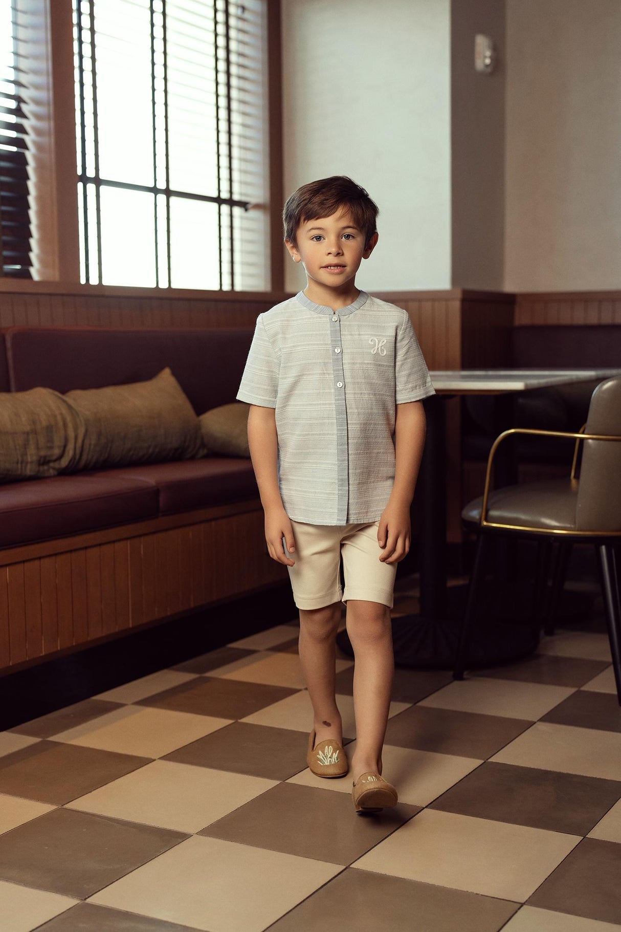 Hopscotch Boys Woven Stripe Short Sleeve Dress Shirt - SB5CP7143 Hopscotch Boys Woven Stripe Short Sleeve Dress Shirt - SB5CP7143