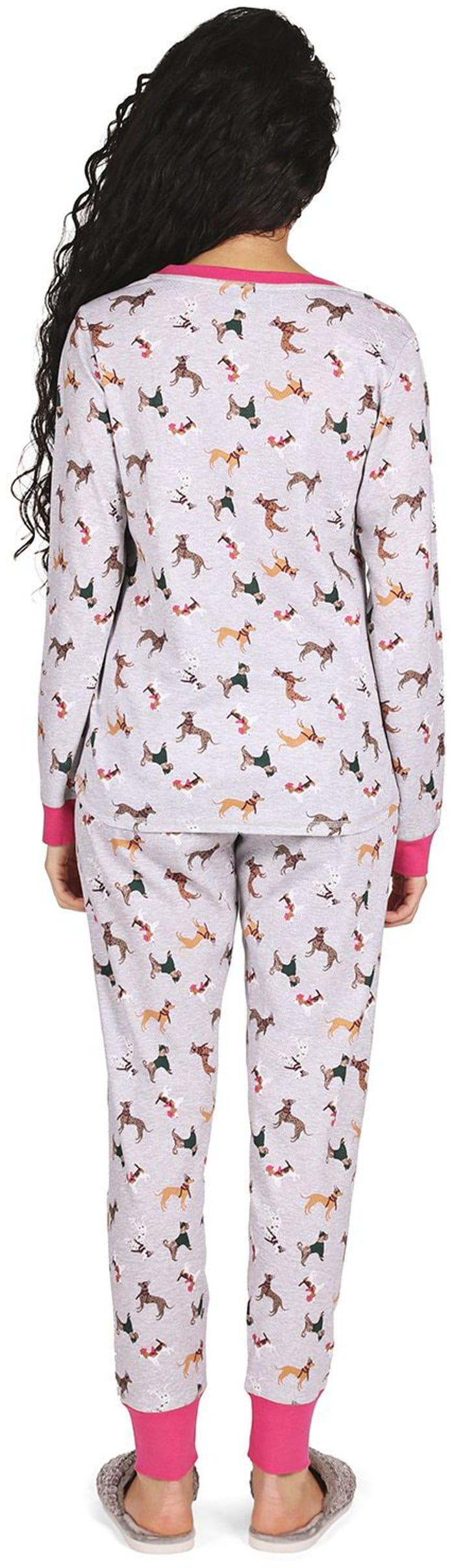 Memoi Teens/Womens Dog Print 2 Piece Pajama Set - CPJ07718 Memoi Teens/Womens Dog Print 2 Piece Pajama Set - CPJ07718