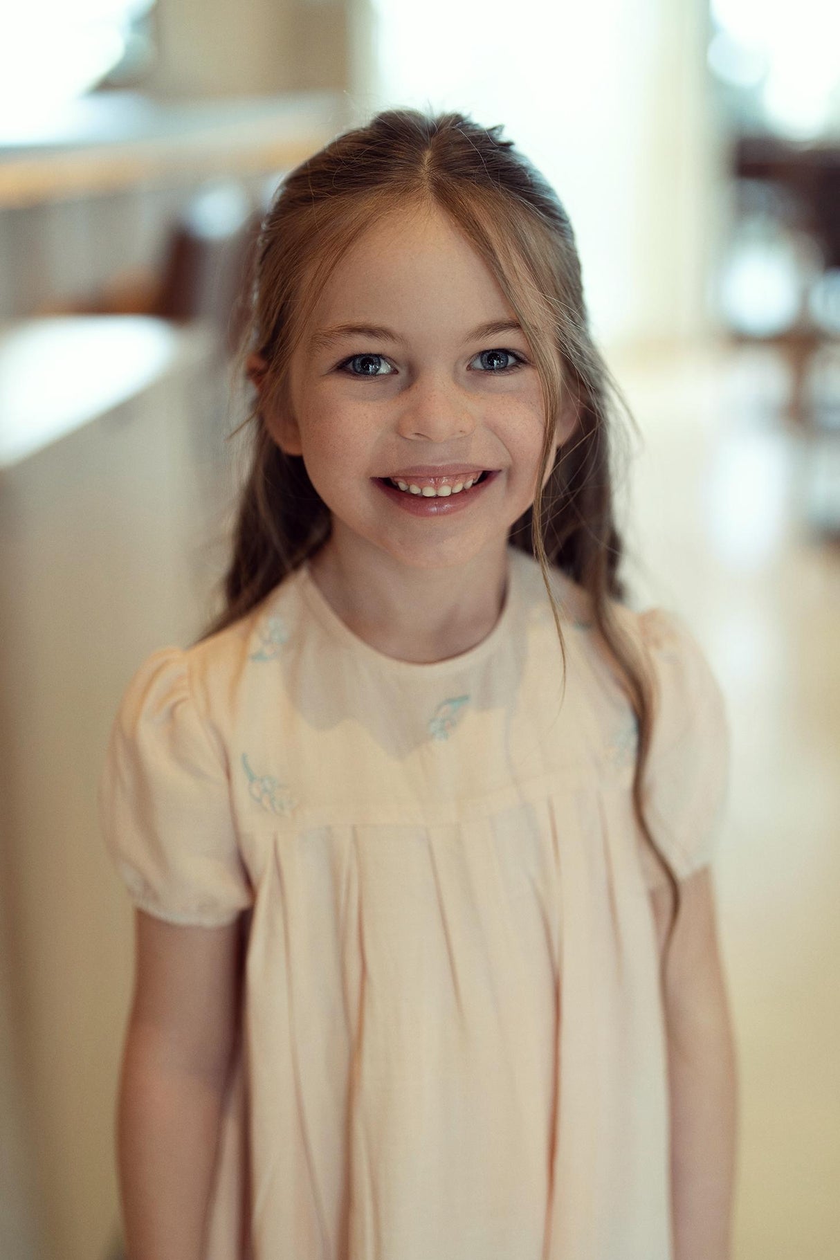 Posie & Pistachio Girls Floral Embroidered Dress - SB5CY2613 Posie & Pistachio Girls Floral Embroidered Dress - SB5CY2613