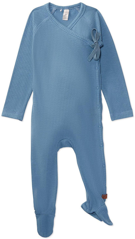 MiniMoi by Memoi Baby Boys Girls Cotton Solid Crossover Footie Stretchie - IAA08682