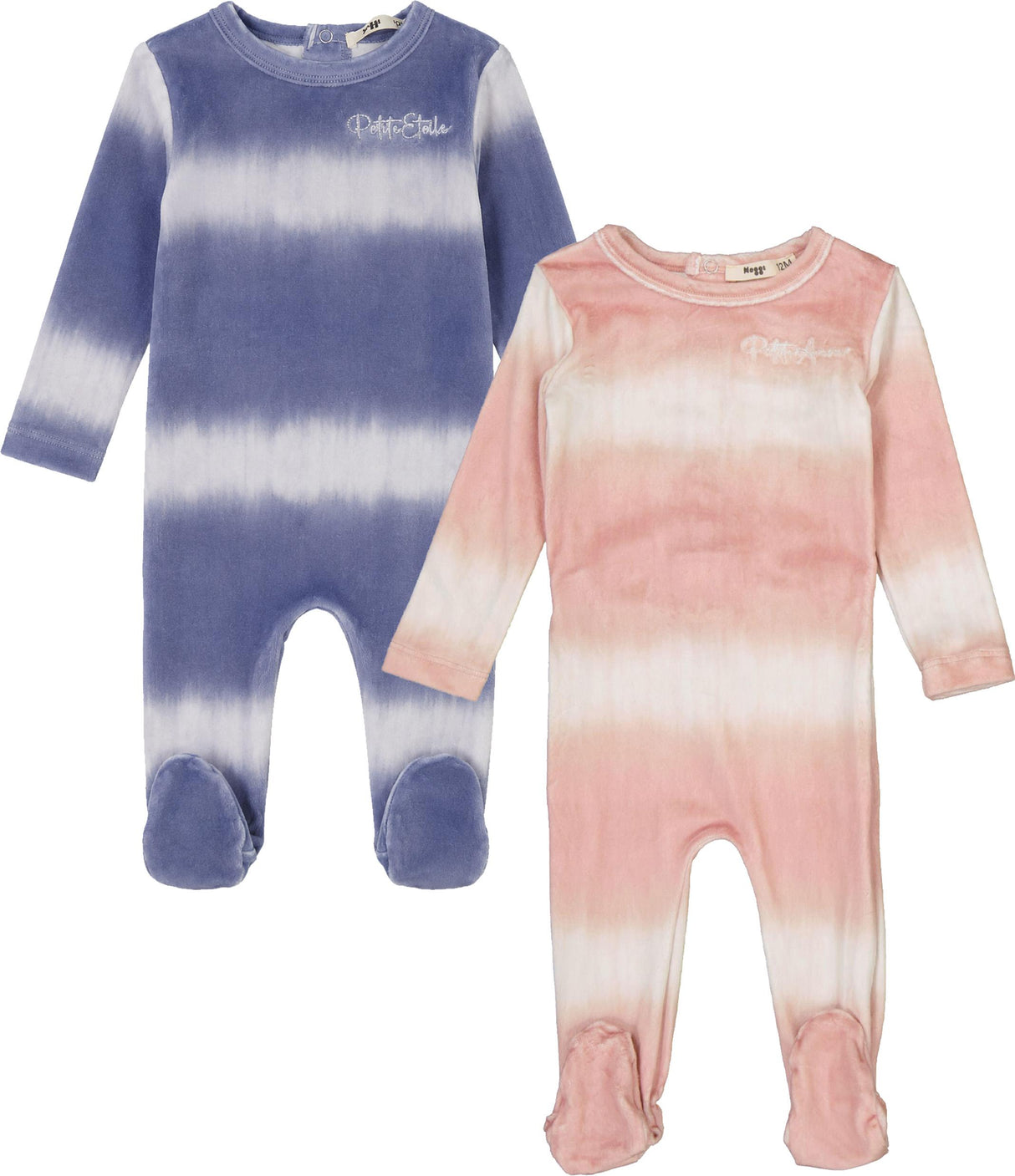 Noggi Baby Boys Girls Velour Ombre Footie - 217221 Noggi Baby Boys Girls Velour Ombre Footie - 217221