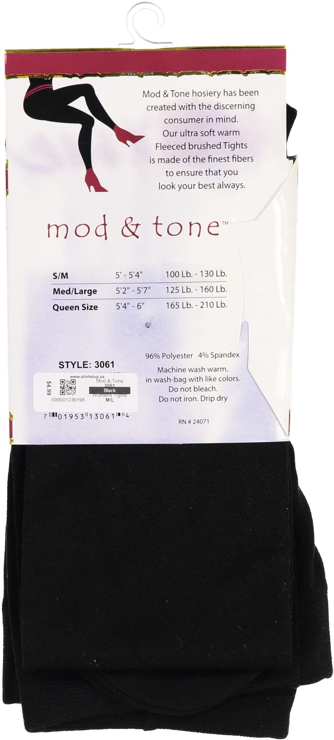 Mod & Tone Womens Warm Fleece Brushed Tights - 3061 Mod & Tone Womens Warm Fleece Brushed Tights - 3061