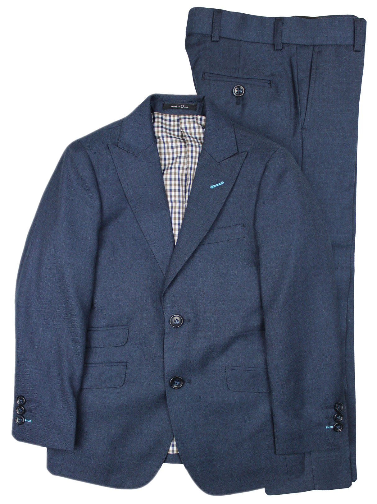 T.O. Collection Boys Blue with Contrast Stitch Suit Separates - 5563-33-CS T.O. Collection Boys Blue with Contrast Stitch Suit Separates - 5563-33-CS