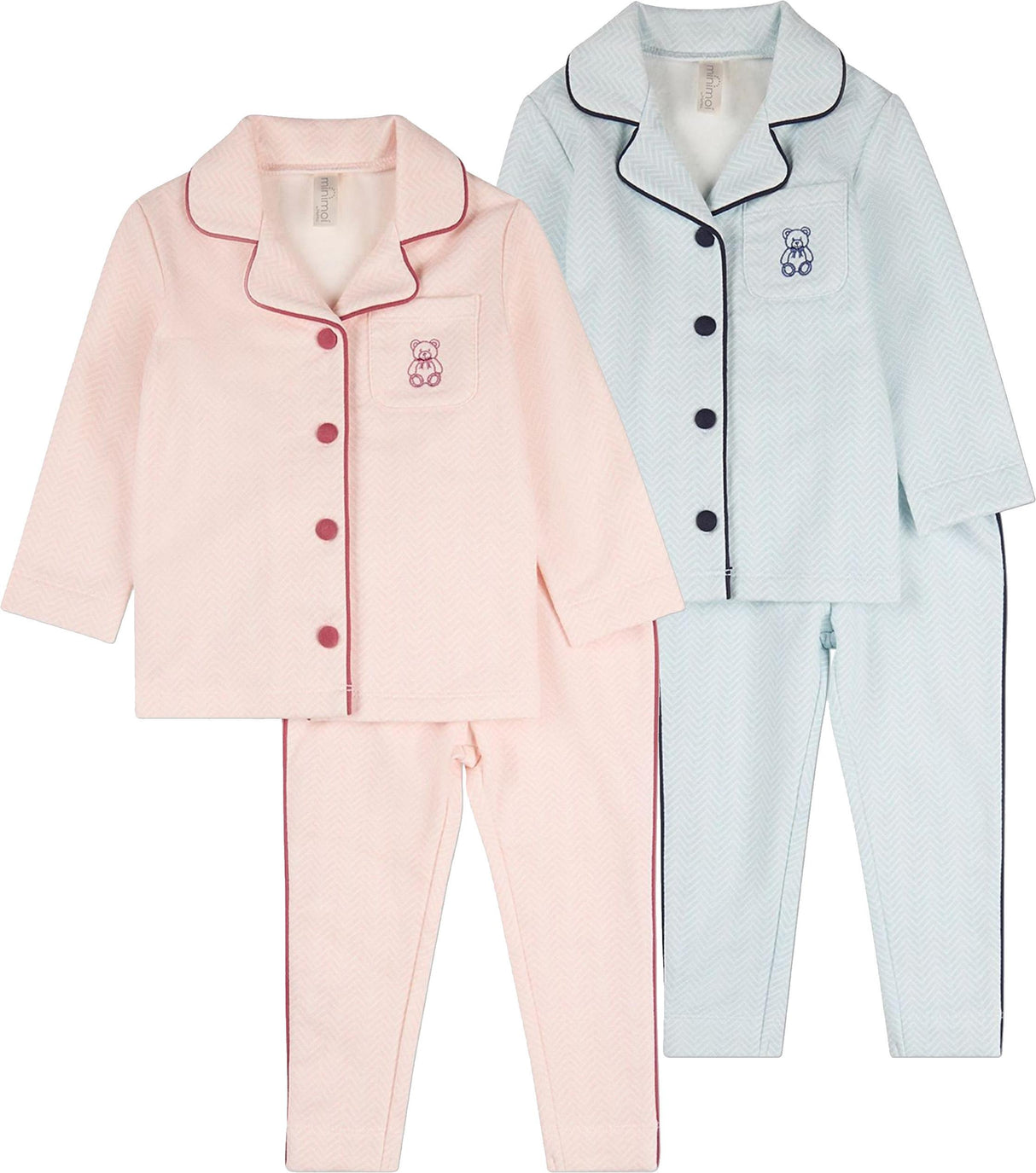 MiniMoi by Memoi Boys Girls Bear Cotton Pajamas - IBI10487 MiniMoi by Memoi Boys Girls Bear Cotton Pajamas - IBI10487