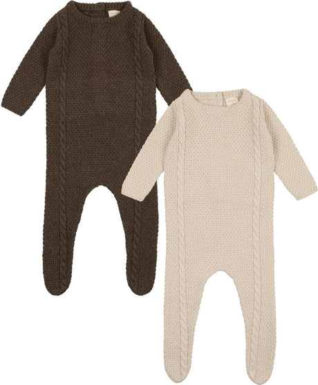 Analogie by Lil Legs Shabbos Collection Baby Toddler Boys Cable Knit Footie Stretchie