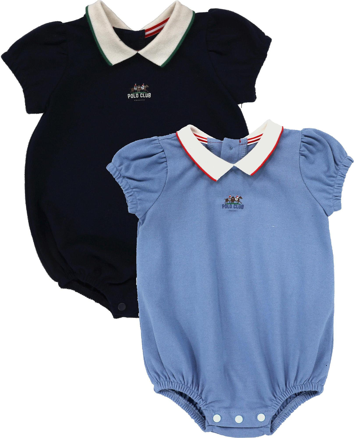 Analogie by Lil Legs Sport Collection Baby Toddler Girls Puff Sleeve Polo Romper - SCPSR Analogie by Lil Legs Sport Collection Baby Toddler Girls Puff Sleeve Polo Romper - SCPSR