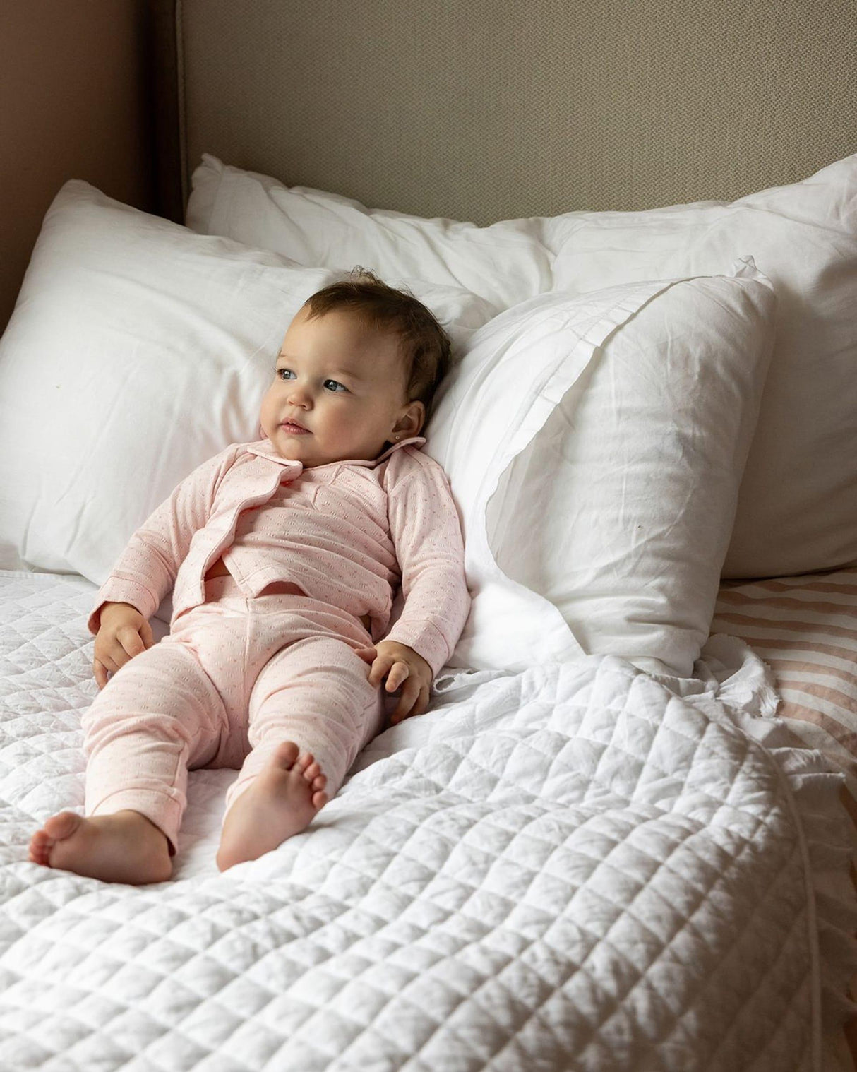 MiniMoi by Memoi Girls Little Hearts Pointelle Cotton Pajamas - IBJ09285 MiniMoi by Memoi Girls Little Hearts Pointelle Cotton Pajamas - IBJ09285