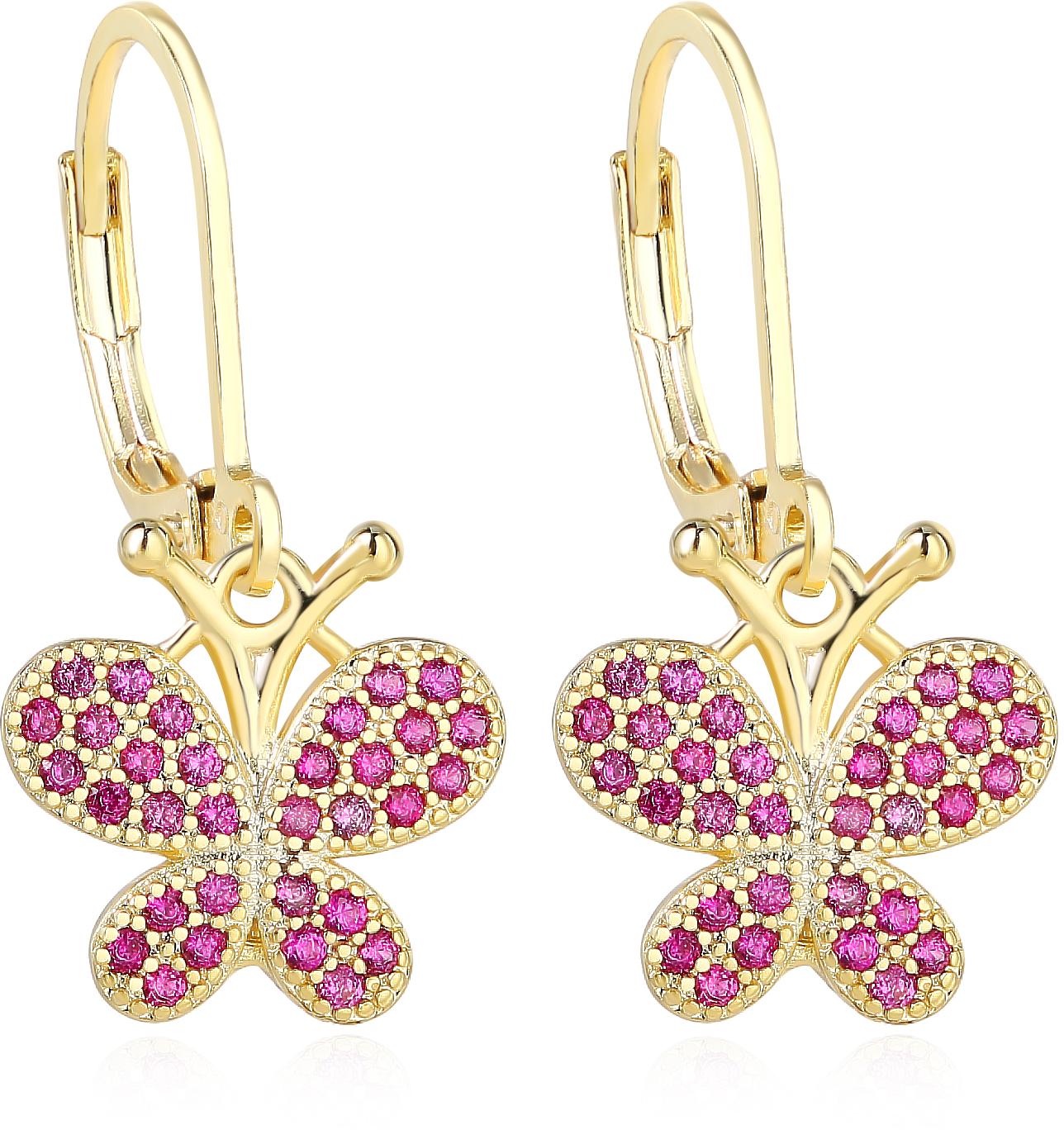 Tiny Gem Girls Butterfly Leverback Earring - TG5001