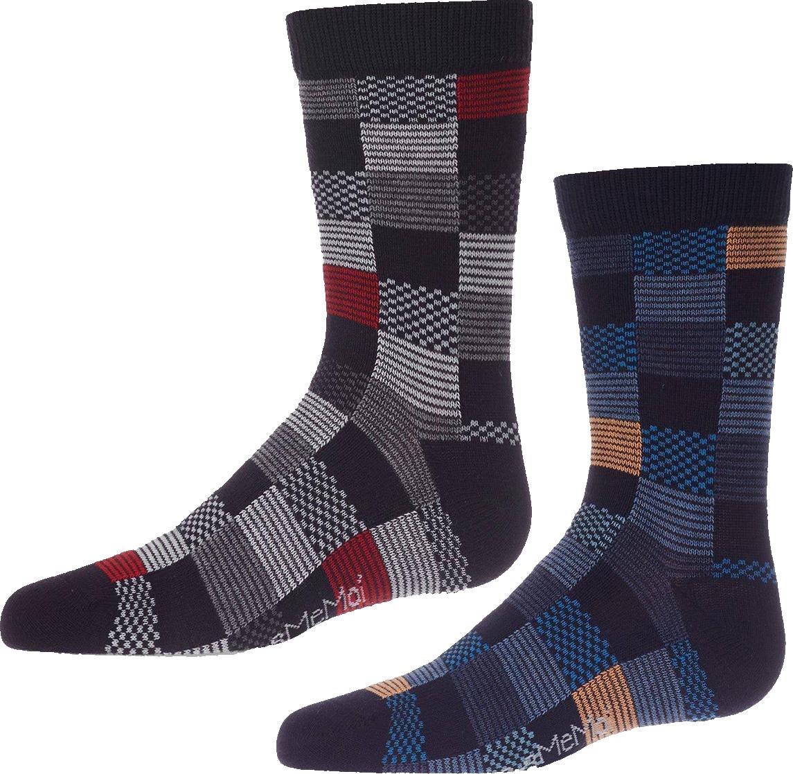 Memoi Boys Checkerboard Crew Socks - MK-162 Memoi Boys Checkerboard Crew Socks - MK-162