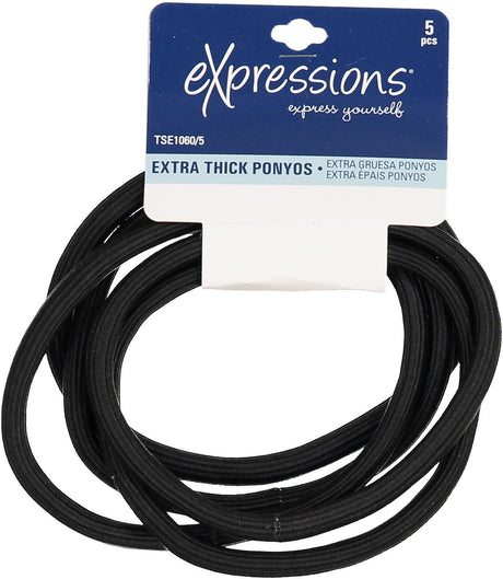 Expressions Extra Thick Ponytail Holder 5 Pack - TSE1060