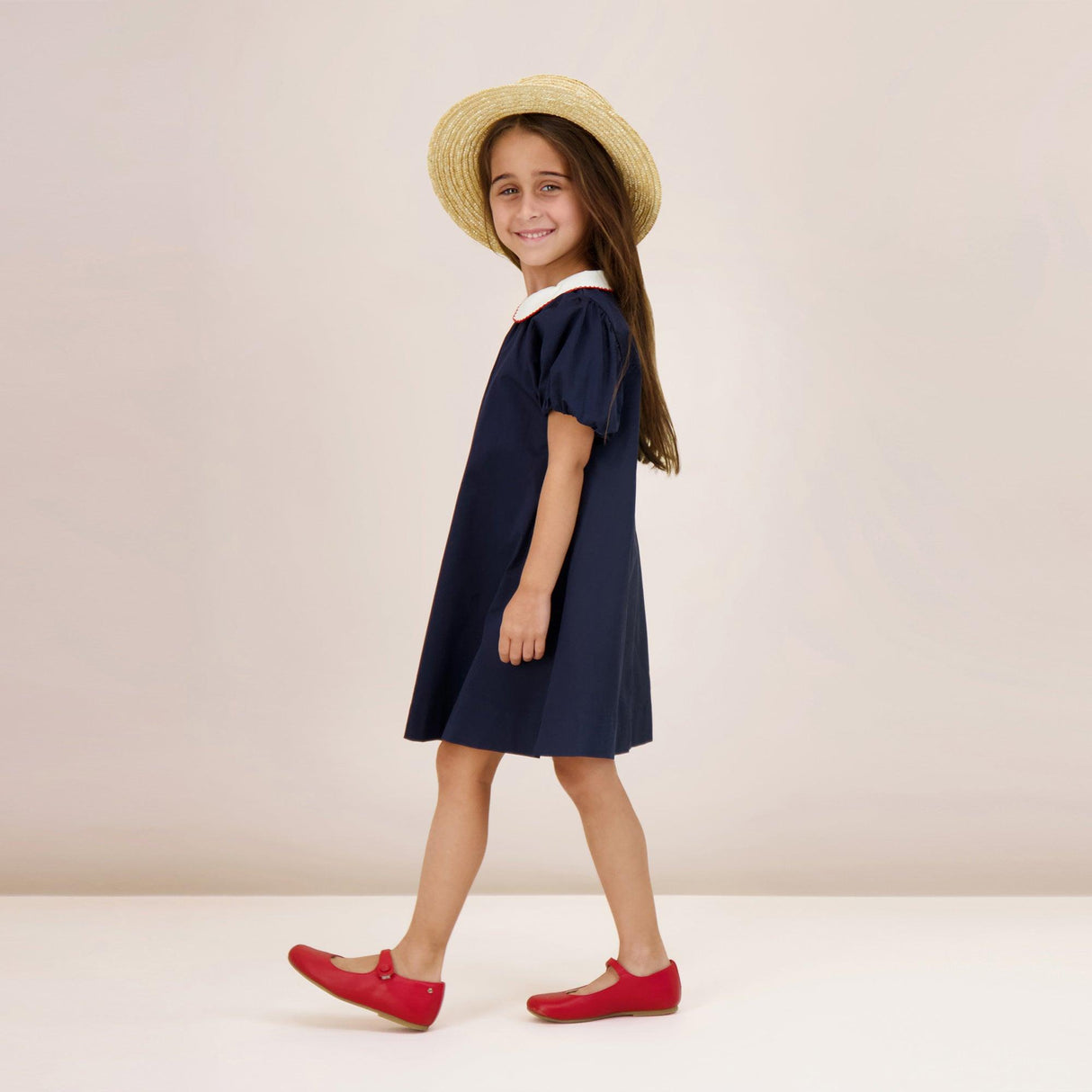 Analogie by Lil Legs Popelin Collection Girls Puff Sleeve Short Sleeve Dress - PPSDS Analogie by Lil Legs Popelin Collection Girls Puff Sleeve Short Sleeve Dress - PPSDS